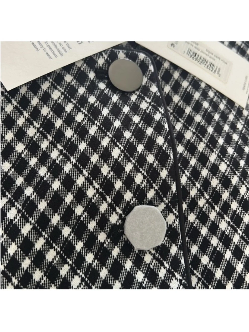 SPANX Small Regular Blazer Ponte Lady Jacket Jacquard in classic black plaid NWT